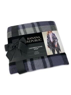 Banana Republic Karen Plaid Cashmere Blend Wrap